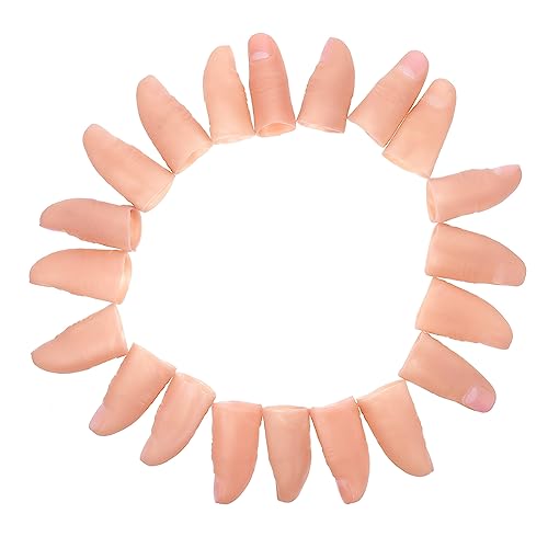CLISPEED 20 Stück Realistische Daumenfakes Zauberfinger Zaubertricks Zubehör für Bühne und Party Klein mit Fingernagel für und Anfänger CLISPEED 20 Stück Realistische Daumenfakes Zauberfinger Zaubertricks Zubehör für Bühne und Party Klein mit Fingernagel für und Anfänger von CLISPEED