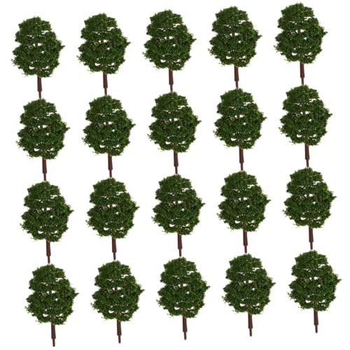 CLISPEED 20 Stück Simulationsbaummodell Minibäume und Sträucher Geländebäume Landschaftsbau Riese weihnachsbaume Little Trees Zubehör für Modelleisenbahnlandschaften malerische Bäume Green von CLISPEED