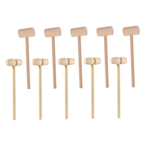 CLISPEED 20 Stück Teiliges Holzhammer Set für Mallet Toy zum Krabben Meeresfrüchteschalen Knacken Robustes DIY Werkzeug für Basteln Leder Schmuckhandwerk Langlebig und Vielseitig von CLISPEED