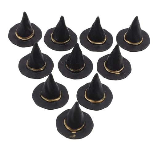 CLISPEED 20 Stück Teiliges Mini Hexenhüte Schwarz Kleine Hexenhüte für Halloween Bastel Dekorationen Miniatur Hexenhut für DIY Puppenhaus Festliche Party Accessoires von CLISPEED