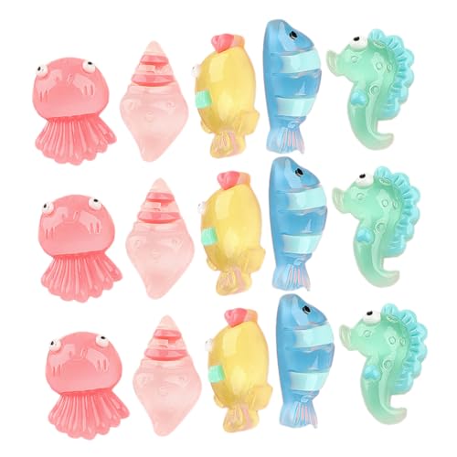 CLISPEED 20 Stück Teiliges Mini Leuchtende Harz Meerestiere Figurinen Kleine Tierornamente für Aquarium Dekoration Robust und Farbecht als für Garten und Party CLISPEED 20 Stück Teiliges Mini Leuchtende Harz Meerestiere Figurinen Kleine Tierornamente für Aquarium Dekoration Robust und Farbecht als für Garten und Party von CLISPEED