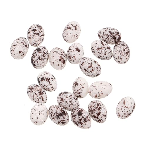 CLISPEED 20 Stück Teiliges Mini wachteleier Dekofiguren aus Kunststoff Realistisch Gestaltete Mikro Requisiten für DIY feengärten und Tischdekoration Langlebig und Detailgetreu für von CLISPEED