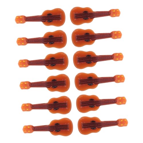 CLISPEED 20 Stück Teiliges Miniatur Gitarre Modell aus Resin Kreative Kleine Musikinstrumente für Puppenhaus Deko Langlebige Mini Gitarren Miniatur Musikinstrumente für Miniaturzimmer von CLISPEED