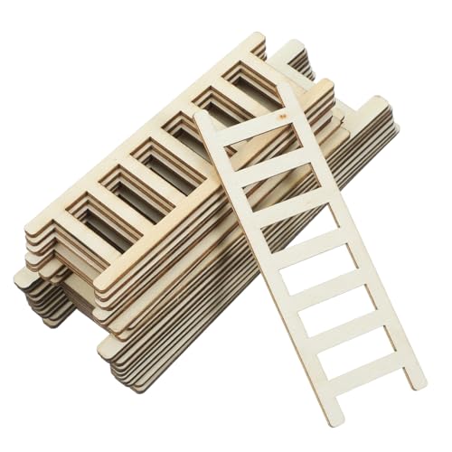 CLISPEED 20 Stück Teiliges Miniatur Holzleiter Unbemalt Realistische Mini Puppenhaus Treppen Dekorative Holzleiter für Miniaturhäuser Detailgetreue Handwerkskunst für Puppenhaus Dekoration CLISPEED 20 Stück Teiliges Miniatur Holzleiter Unbemalt Realistische Mini Puppenhaus Treppen Dekorative Holzleiter für Miniaturhäuser Detailgetreue Handwerkskunst für Puppenhaus Dekoration von CLISPEED