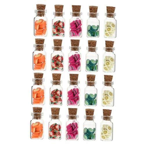 CLISPEED 20 Stück Teiliges Miniatur Obstglas aus Hochwertigem Langlebig und Farbbeständig Puppenhaus Küche Dekoration Mini Jar Ornaments für DIY Mikrolandschaft und Spielzeughaus Zubehör CLISPEED 20 Stück Teiliges Miniatur Obstglas aus Hochwertigem Langlebig und Farbbeständig Puppenhaus Küche Dekoration Mini Jar Ornaments für DIY Mikrolandschaft und Spielzeughaus Zubehör von CLISPEED