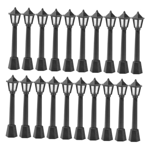 CLISPEED 20 Stück Teiliges Miniatur Straßenlaternen Schwarz Leichte Mikro hausbeleuchtung für Mini Garten Landschaftsdekoration Filigrane Verarbeitung Kompakt und Tragbar Batteriebetrieben CLISPEED 20 Stück Teiliges Miniatur Straßenlaternen Schwarz Leichte Mikro hausbeleuchtung für Mini Garten Landschaftsdekoration Filigrane Verarbeitung Kompakt und Tragbar Batteriebetrieben von CLISPEED