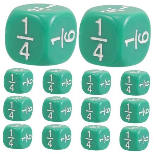 CLISPEED 20 Stück Teiliges Multi Seiten Bruchwürfel mit Abgerundeten Ecken aus Acryl für Vielseitig Einsetzbar im Matheunterricht Heimlernen und Interaktiven zur Mathematischer Fähigkeiten von CLISPEED