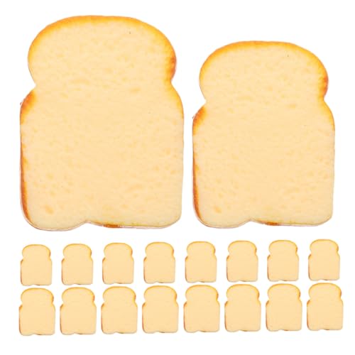CLISPEED 20 Stück Teiliges Realistisches Toastbrot Modell Täuschend Echte Brotscheiben Miniatur Vielseitige Dekoration und Fotografie Requisiten für Bäckerei Puppenhaus Party und Kreative CLISPEED 20 Stück Teiliges Realistisches Toastbrot Modell Täuschend Echte Brotscheiben Miniatur Vielseitige Dekoration und Fotografie Requisiten für Bäckerei Puppenhaus Party und Kreative von CLISPEED