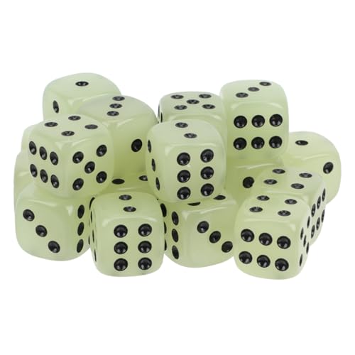 CLISPEED 20 Stück Teiliges Resin Nachtleuchtende Würfel Würfel zur Stressreduktion Wiederverwendbar Leicht Tragbar für Party Spiele und Gesellschaftsspiele von CLISPEED