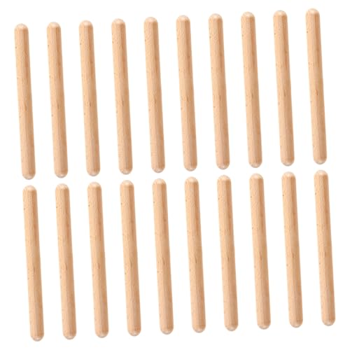 CLISPEED 20 Stück Teiliges Rhythmusstöcke aus Holz Pädagogische Percussion Musikinstrumente für Sicher Verarbeitet mit Abgerundeten Kanten für Gruppenaktivitäten und Musikalische von CLISPEED