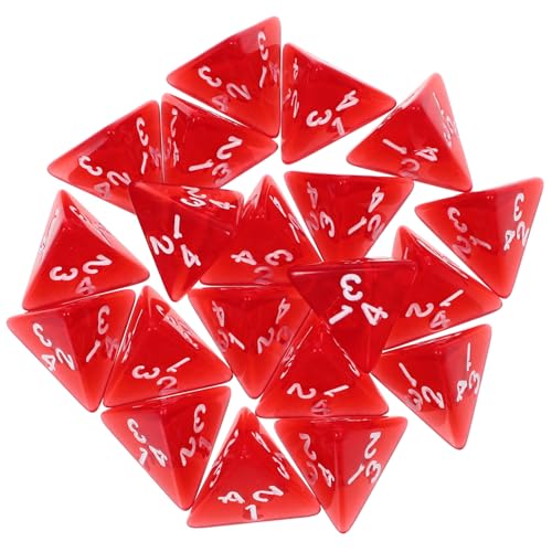 CLISPEED 20 Stück Teiliges Seitige Transparente Rote Acryl Würfel Leichte und Verschleißfeste Spielwürfel für Brettspiele Partys und Lernprojekte Kompakt und Angenehm zu Greifen von CLISPEED