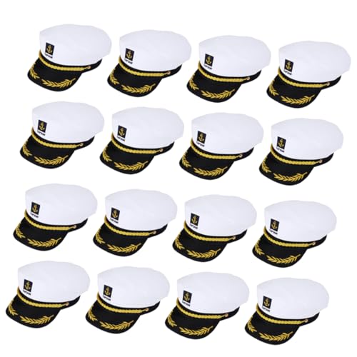 CLISPEED 20 Stück Teiliges Weiße Bestickte Kapitänsmützen Partyhut Seglerhut für Damen Herren Yacht Kostüm Outdoor Cosplay Zubehör Langlebig Leicht und CLISPEED 20 Stück Teiliges Weiße Bestickte Kapitänsmützen Partyhut Seglerhut für Damen Herren Yacht Kostüm Outdoor Cosplay Zubehör Langlebig Leicht und von CLISPEED