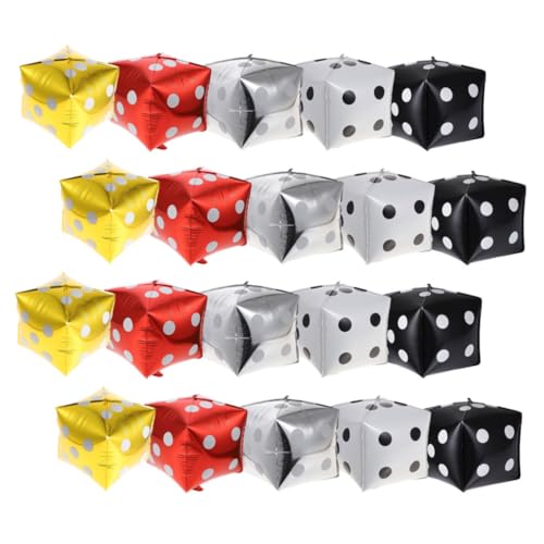 CLISPEED 20 Stück Teiliges Würfel Folienballon Partydeko Bunte Zahlen Luftballons Spielnacht Dekoration für Geburtstag Themenparty und Festliche Anlässe CLISPEED 20 Stück Teiliges Würfel Folienballon Partydeko Bunte Zahlen Luftballons Spielnacht Dekoration für Geburtstag Themenparty und Festliche Anlässe von CLISPEED