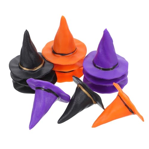 CLISPEED 24 Stück Halloween Hexenhüte für Puppen Party Dekorationen Diy Bastelbedarf für Gruppenaktivitäten und Kreative Projekte von CLISPEED