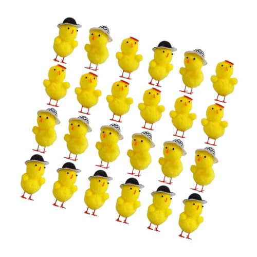 CLISPEED 24 Stück Küken-Ornament für Mädchen Dekoration Plüsch-Hühnerspielzeug ausgestopft gefülltes Hähnchen kleines Huhn Kükenskulptur Stofftier- süße Hühnerverzierung Plastik Gelb CLISPEED 24 Stück Küken-Ornament für Mädchen Dekoration Plüsch-Hühnerspielzeug ausgestopft gefülltes Hähnchen kleines Huhn Kükenskulptur Stofftier- süße Hühnerverzierung Plastik Gelb von CLISPEED