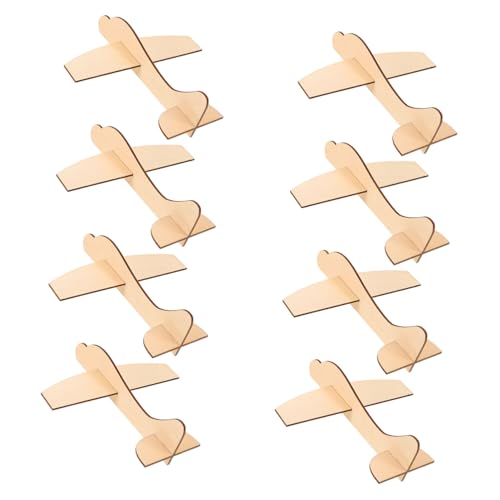 CLISPEED 24 Stück Teiliges Holzflugzeug Bastelset DIY Blanko Flugzeugspielzeug zum Bemalen Kinderfreundliche Holzmodelle ohne Lack Kreatives für Jungen und Mädchen Sicher und Handlich von CLISPEED