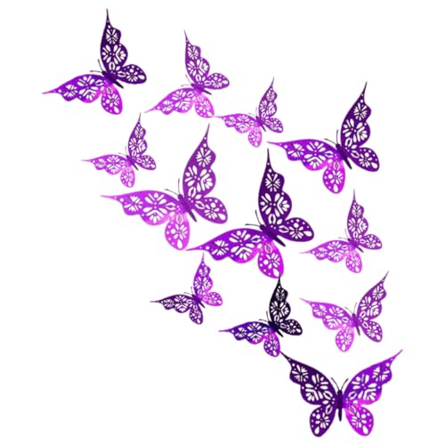 CLISPEED 24 Stück Teiliges Schmetterlinge Wandtattoo Abnehmbar Wandsticker für Mädchenzimmer Wohnzimmer und Partydeko Farbenfrohe Langlebige Wanddekoration mit Filigranem CLISPEED 24 Stück Teiliges Schmetterlinge Wandtattoo Abnehmbar Wandsticker für Mädchenzimmer Wohnzimmer und Partydeko Farbenfrohe Langlebige Wanddekoration mit Filigranem von CLISPEED