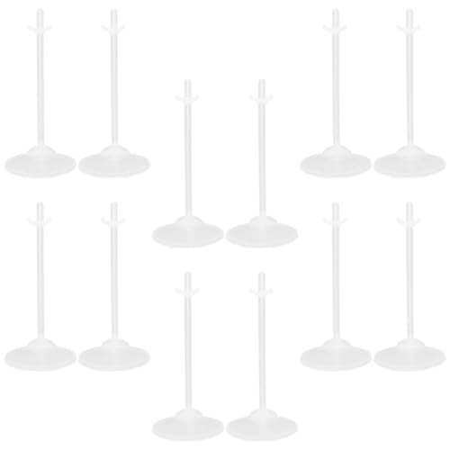 CLISPEED 24 Stück Teiliges Transparent Stabile Halterungen mit Sicherem Griff Leichte und Tragbare Puppenhalter für Mädchen Kreative Unterstützung für Puppenhaus und Display von CLISPEED