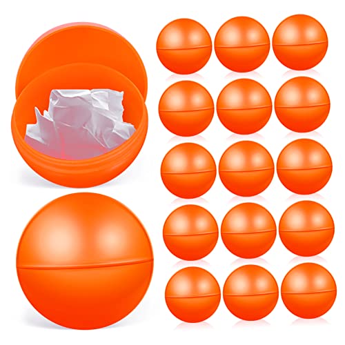 CLISPEED 25 Lotteriekugeln Orange Hohle Kunststoffbälle zum Öffnen und Befüllen Wiederverwendbare Raffle Balls für Auslosung Party und Spiele von CLISPEED