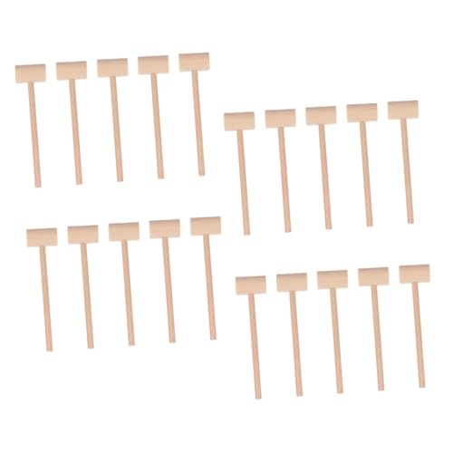 CLISPEED 25 Stück Teiliges Mini Holzhammer für Natürliche Ergonomische Holzklöppel für Lernspiele Bastelprojekte und Partyaktivitäten Hand Auge Koordination von CLISPEED
