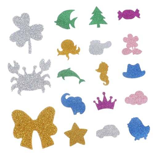 CLISPEED 28 Stück Teiliges Selbstklebendes Eva Schaumstoff Bunten Niedlichen Cartoon tierstickern Ablösbar Vielseitig für DIY Scrapbooks Fenster Schränke Glatte Oberflächen Einfache von CLISPEED