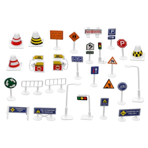CLISPEED 28 Stück Verkehrszeichen Set Teiliges DIY Modellspielzeug für Realistische Straßenverkehrszeichen für Kreatives Rollenspiel und Frühe Verkehrserziehung CLISPEED 28 Stück Verkehrszeichen Set Teiliges DIY Modellspielzeug für Realistische Straßenverkehrszeichen für Kreatives Rollenspiel und Frühe Verkehrserziehung von CLISPEED