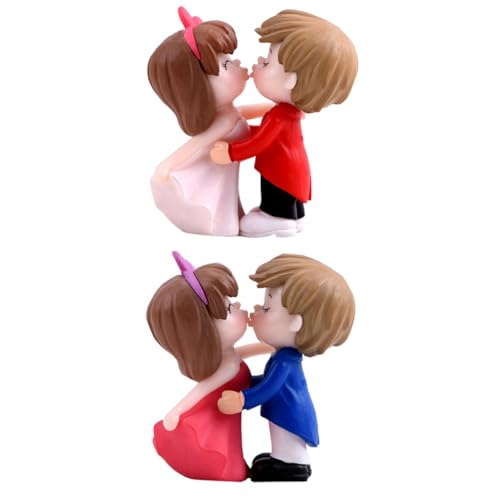 CLISPEED 2Paare Kussendes Cake Topper Hochzeits Und Valentinstags Dekoration Aus Kunststoff Für Torten Und Dashboard von CLISPEED