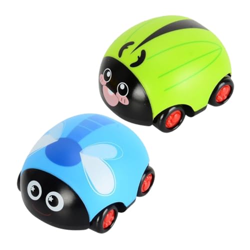 CLISPEED 2Stücke Cartoon Tierform Rückziehauto für Adorable Friction Powered Fördert Wahrnehmung Kognitive Fähigkeiten für von CLISPEED