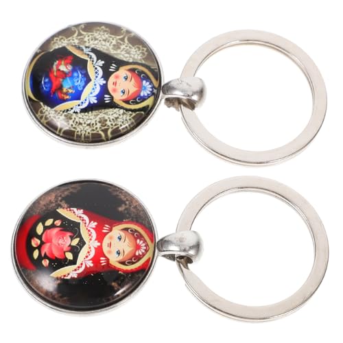 CLISPEED 2Stücke Kawaii Schlüsselanhänger Mit Russischen Nistpuppen Dekorative Schlüsselanhänger Für Rucksäcke Auto Und Schlüssel Partygeschenke Und Mitbringsel von CLISPEED