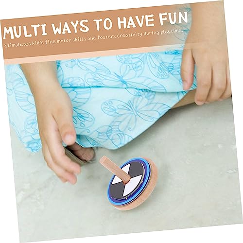 CLISPEED 3 Sätze Bunte Holz für Lustiges Handspielzeug Hand Auge Koordination und Kreativität Leichtes Gyro als Kindergeburtstags von CLISPEED