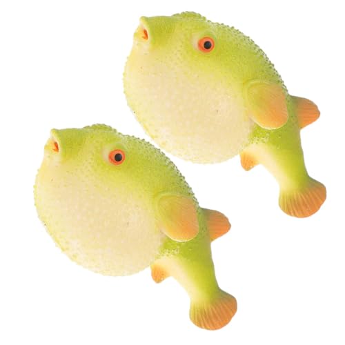 CLISPEED 3 Stück Cartoon Igelfisch Quetschspielzeug aus weichem TPR elastische Stressabbau Spielzeuge für Erwachsene und dekorative Dehnbare zur Angst Stresslinderung von CLISPEED