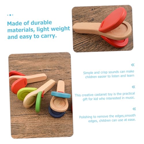 CLISPEED 3 Stück Castagnetten Bunte Holzinstrumente Pädagogisches Musikspielzeug für Vorschulkinder zur Sensorischen und Musikalischen Früherziehung Zufällige Farbe Zufällige Farbe CLISPEED 3 Stück Castagnetten Bunte Holzinstrumente Pädagogisches Musikspielzeug für Vorschulkinder zur Sensorischen und Musikalischen Früherziehung Zufällige Farbe Zufällige Farbe von CLISPEED