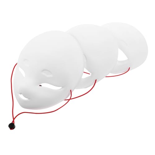CLISPEED 3 Stück Diy Unbemalte Maske Weiße Leere Masken für Fursuit Cosplay Malbare Halloween Kostümzubehör für Tierkostüme und Bastelbedarf CLISPEED 3 Stück Diy Unbemalte Maske Weiße Leere Masken für Fursuit Cosplay Malbare Halloween Kostümzubehör für Tierkostüme und Bastelbedarf von CLISPEED