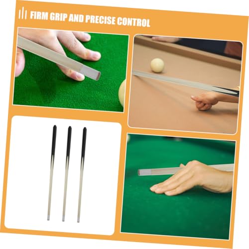 CLISPEED 3 Stück Mini Pool Queue aus Holz Billard Queue Sticks Kurz Kindgerecht Robust Sicher für Zuhause Schule Party Tragbar und Leicht zu Handhaben von CLISPEED