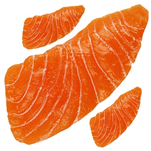 CLISPEED 3 Stück Simuliertes Lachsmodell Künstliches Essen Realistisches Lebensechtes Lachs Künstliche Lachsscheiben Szene Fotografie Requisiten Lachsfilet Künstliche Foto CLISPEED 3 Stück Simuliertes Lachsmodell Künstliches Essen Realistisches Lebensechtes Lachs Künstliche Lachsscheiben Szene Fotografie Requisiten Lachsfilet Künstliche Foto von CLISPEED