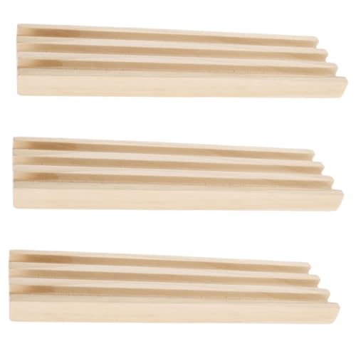 CLISPEED 3 Stück Teiliges Domino Holz Rack mit Rutsch Pads Organizer für Mexican Train Domino Spiel Multifunktionaler Aufsteller für Tischspiele Eleganter Halter CLISPEED 3 Stück Teiliges Domino Holz Rack mit Rutsch Pads Organizer für Mexican Train Domino Spiel Multifunktionaler Aufsteller für Tischspiele Eleganter Halter von CLISPEED