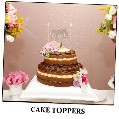 CLISPEED 3 Stück Teiliges Geburtstagskuchen-banner Handgefertigte Kleine Wimpelkette Wiederverwendbare Tortendekoration für Kuchen Happy Birthday Party Deko für Jungen und Mädchen von CLISPEED