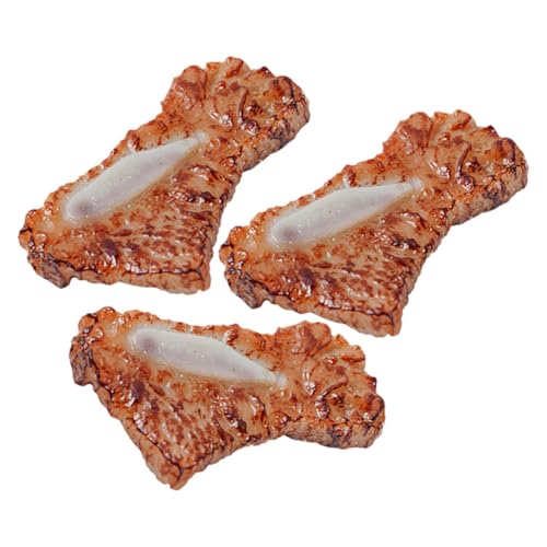CLISPEED 3 Stück Teiliges PVC Fake Rib Fleischmodell für Restaurant Dekoration und Fotografie Realistisches Rindfleisch Display für Küchen Märkte und Events CLISPEED 3 Stück Teiliges PVC Fake Rib Fleischmodell für Restaurant Dekoration und Fotografie Realistisches Rindfleisch Display für Küchen Märkte und Events von CLISPEED