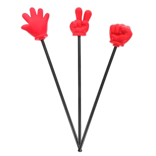 CLISPEED 3 Stück Teiliges Spielzeiger für Schaumstoff Leichte Langlebige Handzeiger für Klassenzimmer Party und Unterricht Inklusive Schere Fausthandschuh und Hand als Zeigestab von CLISPEED