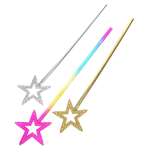 CLISPEED 3 Stück Teiliges Star Feenstäbe für Magische Kostümaccessoires Gold Silber und Farben für Partys Halloween und Festlichkeiten für Mädchen und Prinzessinnen CLISPEED 3 Stück Teiliges Star Feenstäbe für Magische Kostümaccessoires Gold Silber und Farben für Partys Halloween und Festlichkeiten für Mädchen und Prinzessinnen von CLISPEED
