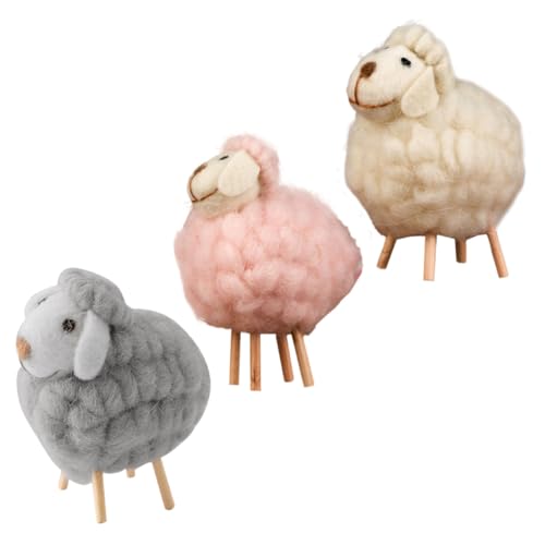 CLISPEED 3 Stück Teiliges Wollfilz Schaf Figuren Niedliche Handgefertigte Schaf Dekorationen aus Filzwolle Cartoonartige Ornamente für Schreibtisch Garten Balkon und Zufällige Farbe CLISPEED 3 Stück Teiliges Wollfilz Schaf Figuren Niedliche Handgefertigte Schaf Dekorationen aus Filzwolle Cartoonartige Ornamente für Schreibtisch Garten Balkon und Zufällige Farbe von CLISPEED