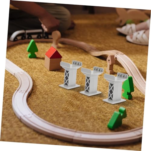 CLISPEED 3 Stück Teiliges Zugbrücken aus Robustem Kunststoff Dekoratives Brückenmodell für Holzeisenbahn Zubehör Fördert Kreatives Bauen und Passt zu Spielbahnen von CLISPEED