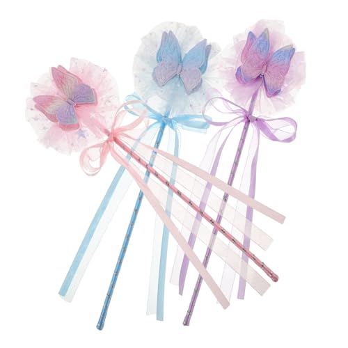 CLISPEED 3 Stück Zauberstab Teiliges Schmetterling Schleifen Design Leuchtend Glitzernd Prinzessin Party Kostüm für Mädchen Geburtstag Weihnachten CLISPEED 3 Stück Zauberstab Teiliges Schmetterling Schleifen Design Leuchtend Glitzernd Prinzessin Party Kostüm für Mädchen Geburtstag Weihnachten von CLISPEED