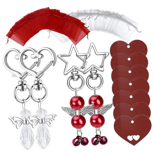 CLISPEED 30 Sätze Schutzengel Schlüsselanhänger Teilig mit Anhängern und Organzasäckchen Kreative Hängedeko für Hochzeit Weihnachtsbaum und Taschenanhänger CLISPEED 30 Sätze Schutzengel Schlüsselanhänger Teilig mit Anhängern und Organzasäckchen Kreative Hängedeko für Hochzeit Weihnachtsbaum und Taschenanhänger von CLISPEED