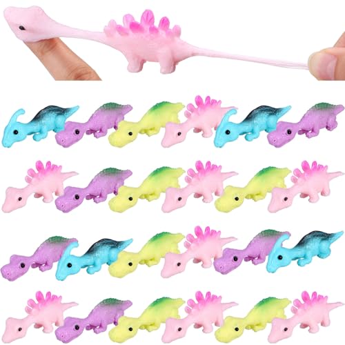 CLISPEED 30 Stück Dehnbare Dinosaurier-Fingerspielzeuge Flick-Dinosaurier Gummi-Dinosaurier Elastische Finger-Dinosaurier Schleuder-Flugspiele Partygeschenke von CLISPEED