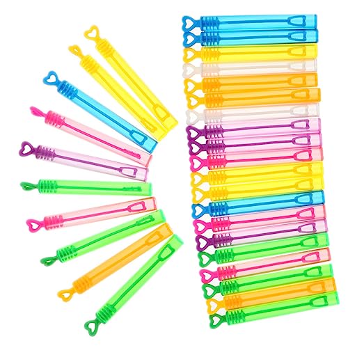 CLISPEED 30 Stück Liebesblasenröhre hochzeitslaken hochzeitsbingo verkleidung spielwaren seifenblasenstab Leere Blase stäbe Rohr Leere Blasenstäbe Seifenblasenbehälter Partygeschenk Plastik von CLISPEED
