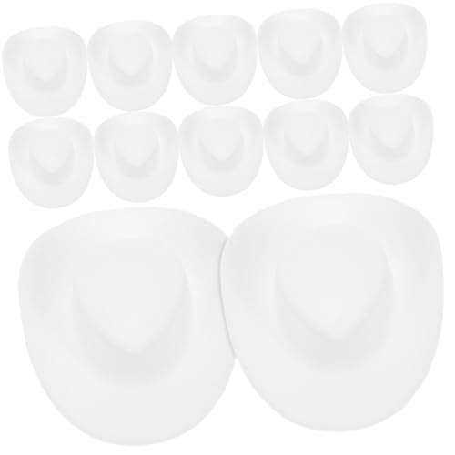 CLISPEED 30 Stück Teiliges Mini Cowboy Hüte Weiß Leichte Langlebige Mini Hüte zum Basteln und Puppendeko für Geburtstags und Weihnachtsfeiern von CLISPEED