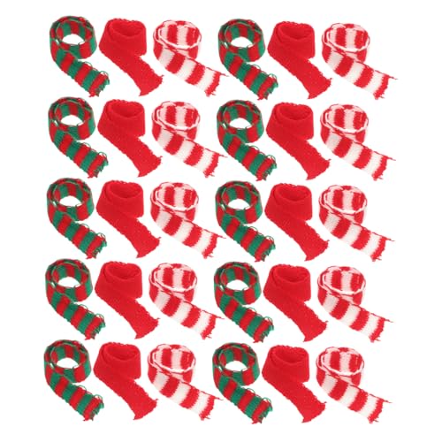 CLISPEED 30 Stück Teiliges Mini Gestrickte Weihnachts Schals Rot Weiß und Rot Grün Gestreift Leichte Vielseitige Deko für Puppen und Weihnachtsbasteln für Party und Fest CLISPEED 30 Stück Teiliges Mini Gestrickte Weihnachts Schals Rot Weiß und Rot Grün Gestreift Leichte Vielseitige Deko für Puppen und Weihnachtsbasteln für Party und Fest von CLISPEED