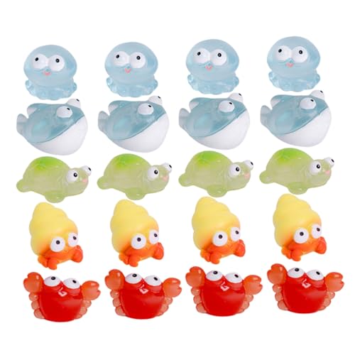 CLISPEED 30 Stück Teiliges Mini Meerestiere aus Resin Detailreiche Kleine Tierfiguren für Aquarium Deko Unterwasserwelt Geeignet für Kreative und Kindergeburtstag von CLISPEED