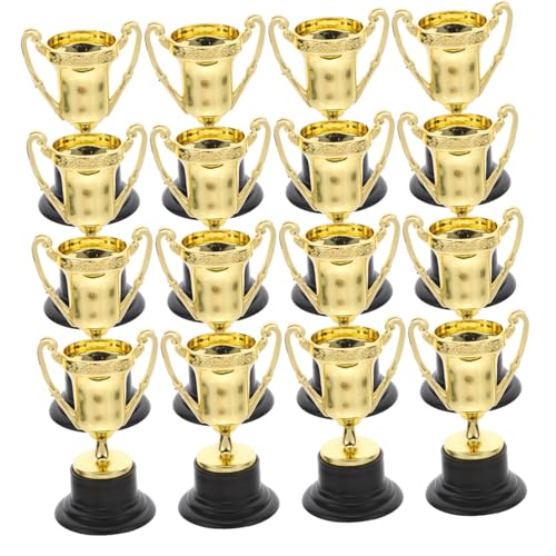 CLISPEED 30 Stück Teiliges Mini Trophäen aus Kunststoff mit Sockel Kleine Belohnungstrophäen für Kinderwettbewerbe Auszeichnungen für Sport Schule und Partygeschenke von CLISPEED